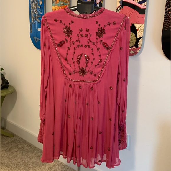 Free People Golden Sun Dress Size Lg. NWOT. Pockets! Make an offer! - Picture 3 of 12